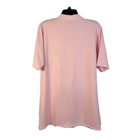 B Draddy Polo Shirt Mens Size L Pink/White Striped Copperhead Innisbrook Logo - Picture 3 of 9